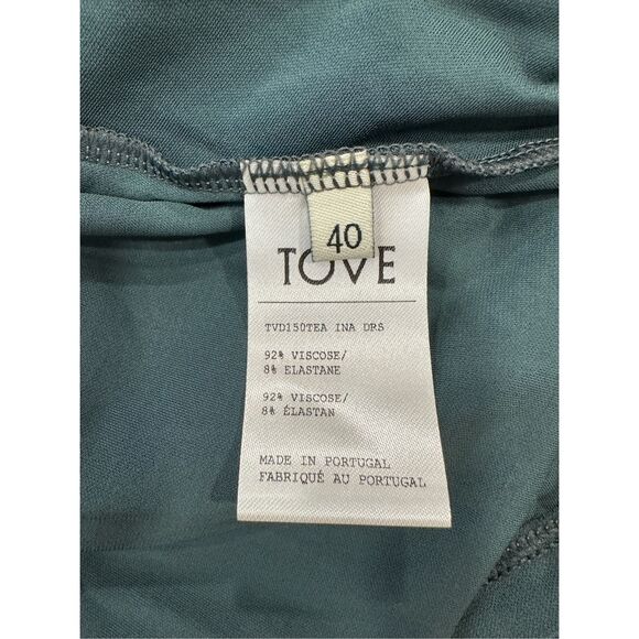 TOVE Ina Gathered Off-The-Shoulder Dress in Teal Size FR40/US8 $1430 - Picture 12 of 12